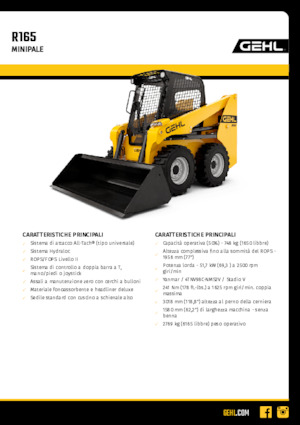 Minicargadoras Gehl R165