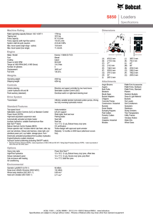 Minicargadoras Bobcat S850
