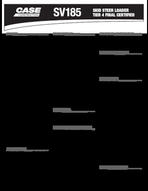 Minicargadoras Case SV185