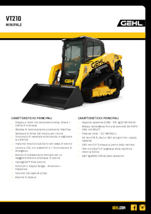 Minicargadoras Gehl VT210
