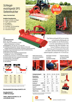 Desbrozadoras para taludes Humus SPS 155