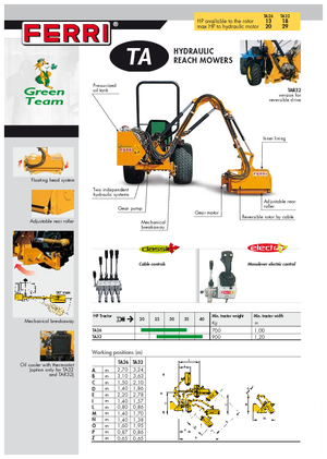Desbrozadoras para taludes Ferri TA 26
