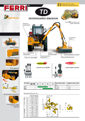 Desbrozadoras para taludes Ferri TD 42