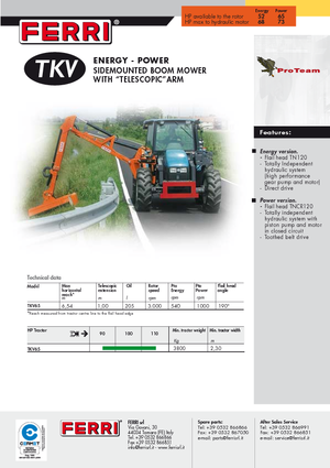 Desbrozadoras para taludes Ferri TKV 65