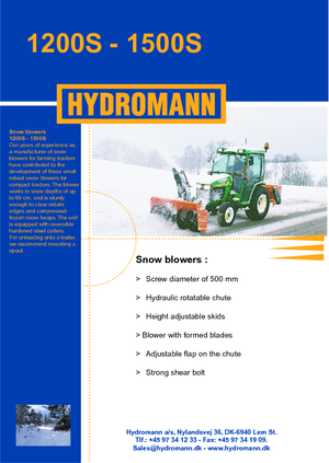 Quitanieves giratorios Hydromann 1500 S