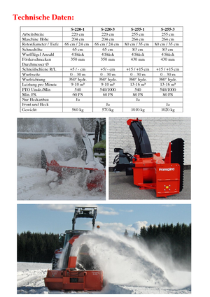 Quitanieves giratorios Fransgard S 220-3