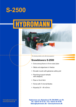 Quitanieves giratorios Hydromann S 2500