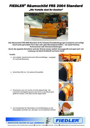 Quitanieves ligeros Fiedler FRS 2004 Standard
