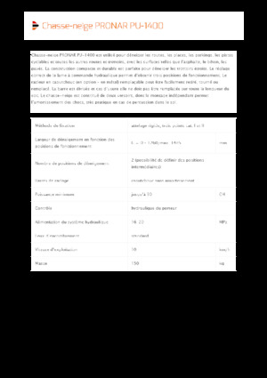 Quitanieves de mariposa Pronar PU 1400