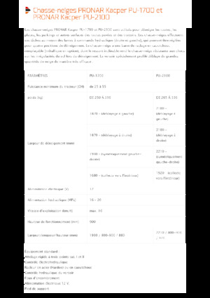 Quitanieves de mariposa Pronar PU 2100