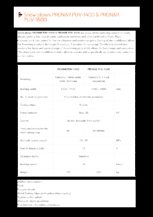Quitanieves de mariposa Pronar PUV 1600