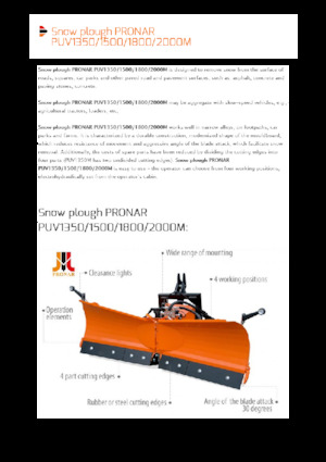 Quitanieves de mariposa Pronar PUV 1350M