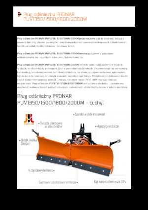 Quitanieves de mariposa Pronar PUV 1500M