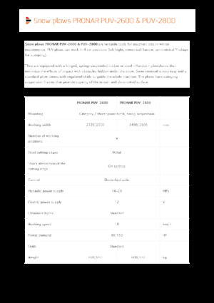 Quitanieves de mariposa Pronar PUV 2800