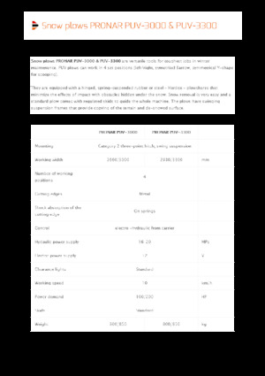 Quitanieves de mariposa Pronar PUV 3300