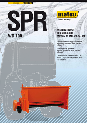 Dispositivos de dispersión adaptables Matev SPR-WD 100