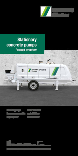 Bombas de hormigón fijas SCHWING-Stetter SP 9500 E Container