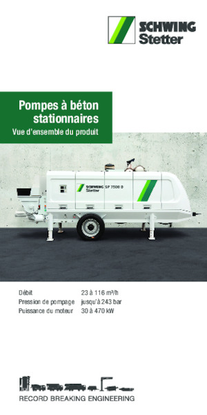 Bombas de hormigón fijas SCHWING-Stetter SP 9500 E Container