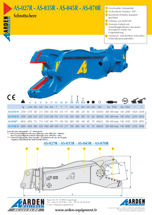 Cizallas para chatarra / acero Arden AS 027 R SV