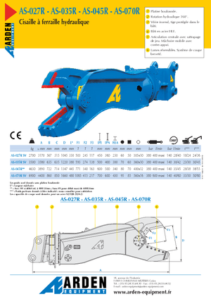 Cizallas para chatarra / acero Arden AS 027 R SV