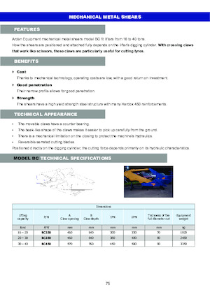 Cizallas para chatarra / acero Arden BC 250