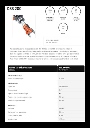 Cizallas para chatarra / acero Husqvarna DSS 200