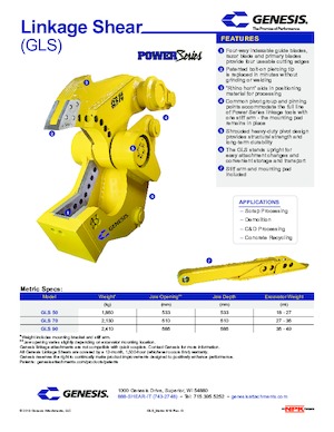 Cizallas para chatarra / acero Genesis GLS 90