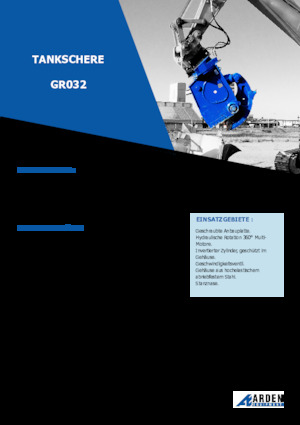Cizallas para chatarra / acero Arden GR032