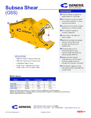 Cizallas para chatarra / acero Genesis GSS 775