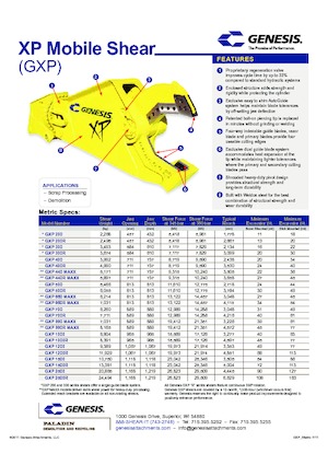 Cizallas para chatarra / acero Genesis GXP 700R