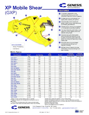 Cizallas para chatarra / acero Genesis GXP 700R