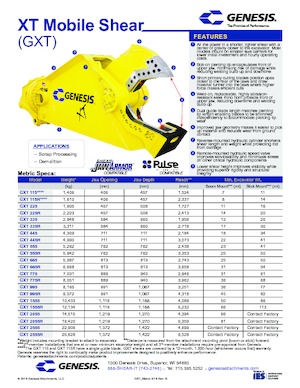 Cizallas para chatarra / acero Genesis GXT 225