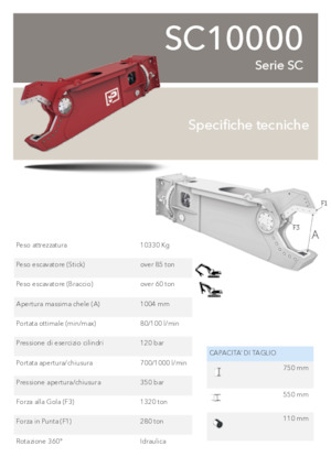Cizallas para chatarra / acero Promove SC 10000