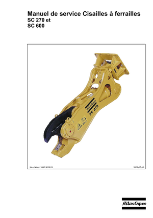 Cizallas para chatarra / acero Atlas Copco SC 270