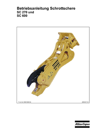 Cizallas para chatarra / acero Atlas Copco SC 270