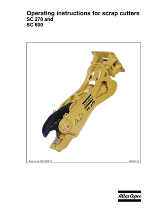 Cizallas para chatarra / acero Atlas Copco SC 270