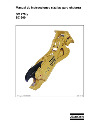 Cizallas para chatarra / acero Atlas Copco SC 270