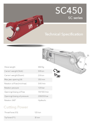 Cizallas para chatarra / acero Promove SC 450