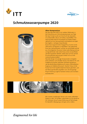 Bombas de aguas residuales Flygt-Pumpen 2620 LR 234