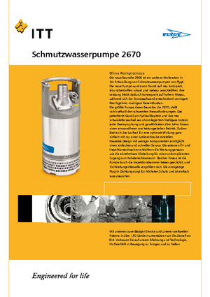 Bombas de aguas residuales Flygt-Pumpen 2670 LR 226