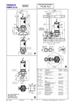 Bombas de aguas residuales Faggiolati G 213 R1M2-M40AAS