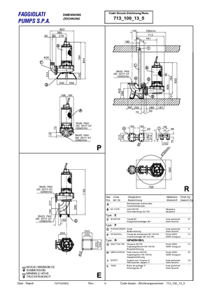 Bombas de aguas residuales Faggiolati G 213 R3C3-P40AA2