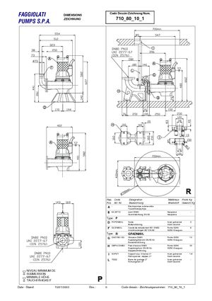 Bombas de aguas residuales Faggiolati G 410 R6V1-M64AA2