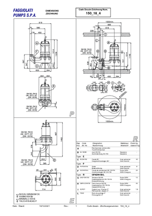 Bombas de aguas residuales Faggiolati G 418 R3V2-S100AA2