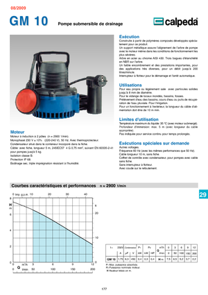 Bombas de aguas residuales Calpeda GM 10 QM