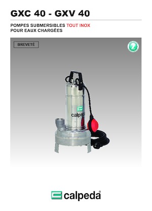 Bombas de aguas residuales Calpeda GXC 40-13