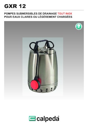 Bombas de aguas residuales Calpeda GXR 12-18