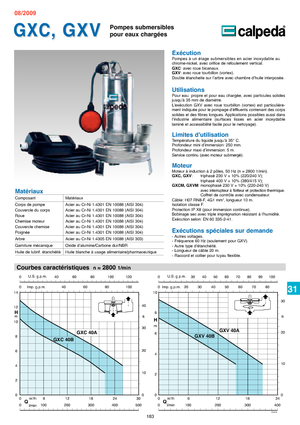 Bombas de aguas residuales Calpeda GXC 40 A