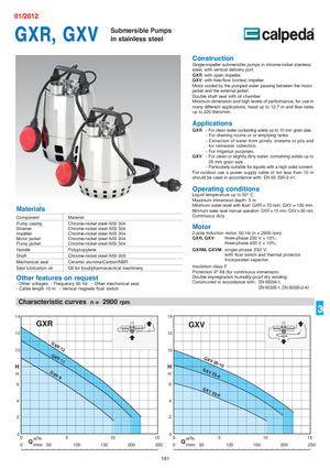 Bombas de aguas residuales Calpeda GXVM 25-6