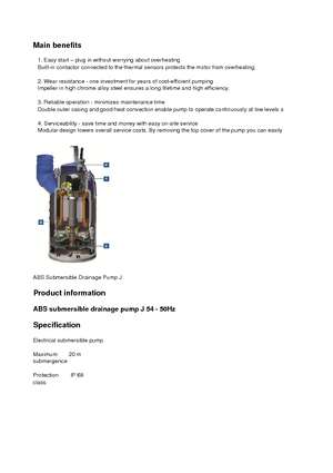 Bombas de aguas residuales ABS-Pumpen J 54 LD direkt
